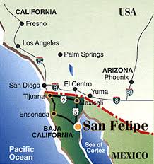 San Felipe Map San Felipe Map Mexico Map Of Baja California