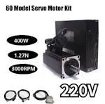 220V 60 Model AC Servo Motor 400W Driver Kit With Brake + 3M Encoder Cable  1.27N