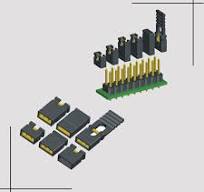 OEM ODM Mini Jumper Connector 1.27mm 2.0mm 2.54mm 5.08mm Mini Jumper Shunt  Mating Single Rows Pin Header