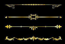 Gold Decorative Text Dividers Clipart Text Divider Vector Etsy In 2021 Gold Design Background Gold Text Divider Clipart