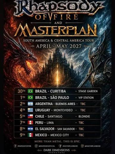 Rhapsody Of Fire y Masterplan llegarán a América Latina en abril y mayo del próximo año #metal #news #powermetal