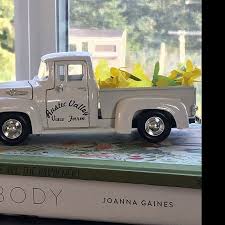 Metal Farm Truck Personalized Truck Farmhouse Decor Tiered Etsy Farmhouse Christmas Decor Farm Trucks Red Truck