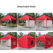 Upgraded Quictent Privacy 8x8 Ez Pop Up Canopy Tent Party Tent Gazebo With Mesh Windows And Sidewalls Waterproof Red Walmart Com In 2021 Pop Up Canopy Tent Canopy Tent Outdoor Canopy Tent