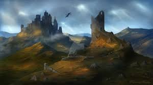 The Dark Abbey Castle Art Psychedelic Illustration Fantasy Castle