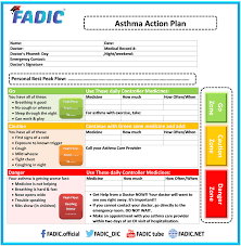 An asthma action plan (or management plan) is a written plan that you create with your child's doctor to help control your child's asthma. Fadic Calender
