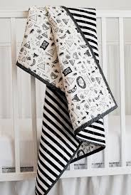Black And White Baby Blanket 100 Cotton Baby Blanket Black And White Adventure Newborn Baby Quilt Black And White Stripes Bear Baby Shower Gift Baby Boy Blanket Cotton Baby Blankets Baby Boy Blankets Baby Blanket