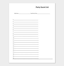 These templates are created with our free planner app. Guest List Template 22 For Word Excel Pdf Format