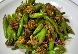 Kacang Buncis Goreng Telur Makanan Masakan Resep