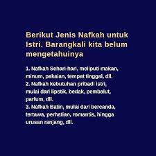 Mungkin, bagi suami, nafkah batin itu seputar seks, syahwat, pokoknya urusan kamar. Bukutausiyahcinta On Twitter Nafkah Seorang Istri Jika Seorang Suami Mampu Memberikan Maka Berikanlah Semampumu Dan Seikhlasmu Sebab Jangan Sampai Istrimu Menikah Ia Tidak Mendapatkan Nafkah Dan Tidak Pula Diperhatikan Nafkahnya Maka Ini