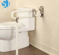 Nylon ABS L Shape Grab Bar Handle for Toilet Safety Wall Mounted Support  Rail for Seniors and Disabled Persons Reinforced Aluminum Core