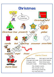 In the early days of the holiday, it was observed over the entire winter season. English Worksheets Christmas Pictionary
