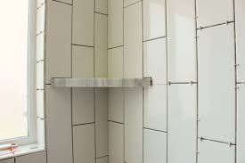 Corner shelves for decorative items or setting down a beverage, etc. How To Install A Tile Shower Corner Shelf