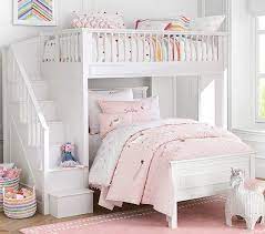 Fillmore Stair Kids Loft Bed Lower Bed Set Bunk Beds For Girls Room Loft Bed Kids Loft Beds