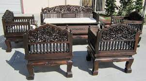 It was one way for the young colonists to show their own unique style, with each regional area initiating special design elements. Hand Carved Set Of 8 Piece Teak Wood Living Room Set Teak Wood Furniture Bedroom Furniture Design Wood Carving Furniture