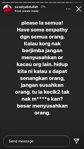 Jangan mencari keburukan orang lain. Asal Raya Je Ada Org Bod H Selfish Terganggu Dengan Bunyi Mercun Ezzaty Abdullah Bengang Dengan Yoy Network