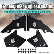 Your toyota tacoma will be happy to know that the search for the right fender liner products you've been looking for is over! Fender Liners Splash Shield For Toyota Land Cruiser Prado J120 J150 120 150 2003 2020 Apron Seal Skirt Mud Flaps Guards Mudflaps Mudguards W Clips Buy From 22 On Joom E Commerce Platform