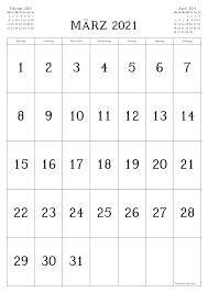 Maybe you would like to learn more about one of these? Kalender Und Planer Zum Drucken Von Marz 2021 A4 A3 In Pdf Und Png 7calendar