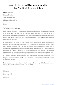 If you're looking for a rewarding career and enjoy helping people, then a medical assi. Sample Letter Of Recommendation For Medical Assistant Job Download Printable Pdf Templateroller