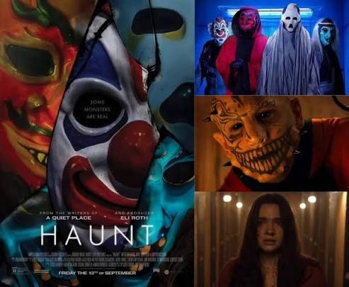 Haunt (2019) Un grupo de amigos van a una casa del terror en Halloween y  descubriran la verdad que esconden los dueños y trabajadores de ese lugar.  Con un ambiente ochentero bastante