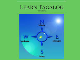 North South East And West In Tagalog Tagalog Words Tagalog Philippine Map