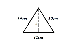 This works when a is even. How Do You Find The Area Of An Isosceles Triangle If The Two Equal Sides Are 10cm And The Base Is 12cm Socratic