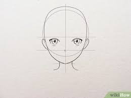 Make a light outline of a face. How To Draw Anime Or Manga Faces 15 Steps With Pictures