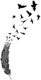 Bird Feather Clipart Black And White Birds Tattoos Clipart Best Clipart Best Feather Tattoos Line Tattoos Temp Tattoo