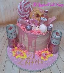 21st Birthday Liquor Bottle Cake Decorations Pink Gin And Tonic Drip Cake Birthdaydripcakes Alcohol Birthday Cake 18th Birthday Cake For Girls 21st Birthday Cakes
