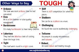 Tough Synonym List Of 25 Useful Words To Use Instead Of Tough English Study Online Other Ways To Say Words To Use Synonym