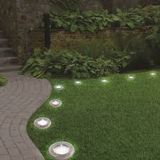 Bell Howell Solar Powered Led Garden Disk Lights Set As Seen On Tv Groupon