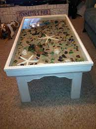 Creative seashell crafts to display seashell souvenirs from the seashore! Build Your Own Seashell Table Your Projects Obn