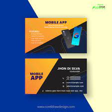 Exclusive freebies and graphic resources at cdrai.com. Download Mobile App Business Card Design Coreldraw Design Download Free Cdr Vector Stock Images Tutorials Tips Tricks