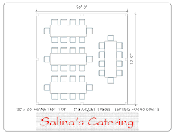 Basic Tent Layout Of A 20x20 Tent By Following This Layout You Will Be Able Fit 4 Of Our 8 Foot Long Banqu Shower Tent Birthday Surprise Party Banquet Tables