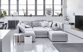 Vallentuna 6er Ecksofa Mit Liege Mit Bezug Orrsta Hellgrau Mit Kissen Modul Sofa Ikea Ecksofa Wohnzimmer Einrichten