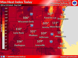 Jun 30, 2021 · the extreme heat wave in the northwest is beginning to subside in seattle and portland, oregon, but millions remain under heat alerts. Nws Milwaukee On Twitter Excessive Heat Warning Today Dangerous Heat Continues With Heat Index Values Of 100 To 110 Make Sure To Check On The Elderly And Those Without Ac Swiwx Wiwx