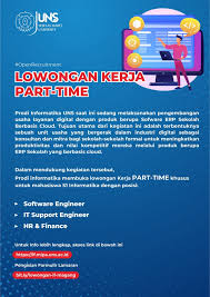 Itu dia ulasan tentang berbagai jenis kerja part time yang mungkin cocok dikerjakan oleh pinters. Lowongan Kerja Magang Mahasiswa Part Time Prodi Informatika