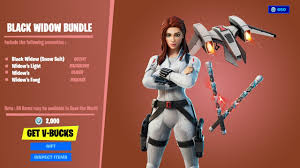 Fortnite players can also get two months of disney. New Fortnite Black Widow Snow Suit Bundle Full Showcasing Black Widow Skin Widow S Light Youtube