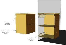 Toekicks base cabinets are shipped with an unfinished toekick. Floating A Base Cabinet