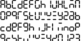 Seven segment displays are normally used to display numbers. 7 Segment Display Extended Fontstruct