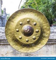 Old Thai Golden Nipple Gong at the Temple in Northern Thailand Stock Image  - Image of exotic, metal: 195145691