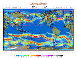 Weather Model Global Jet Stream Wind And 250 Mb Pressure Stormsurf Weather Models Wind Map Weather And Climate