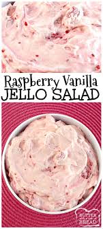 Super Easy Recipe For Classic Raspberry Vanilla Jello Pudding Salad Just 4 Ingredients And Takes Only A Few M Vanilla Jello Fruit Salad Recipes Fluff Desserts
