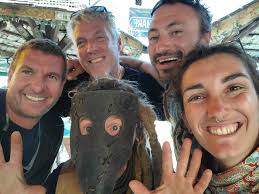 Today in Key Largo we found a bar with a glass floor over the water!