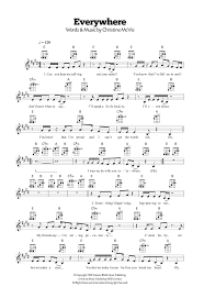 Check out the tab ». Everywhere Sheet Music Fleetwood Mac Ukulele