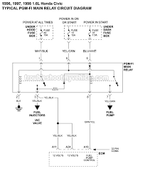 This wiring diagram applies to the following vehicles (with and without vtec): Pgm Fi Main Relay Circuit Diagram 1996 1998 1 6l Honda Civic