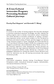 Application letters briefly describe the job seeker's work/professional history. Pdf A Cross Cultural Immersion Program Promoting Students Cultural Journeys