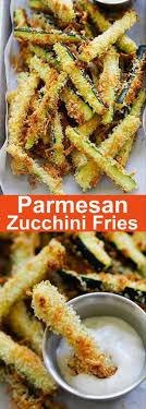 In another bowl, add panko and parmesan. Parmesan Zucchini Fries Healthy And Extra Crispy Rasa Malaysia Zucchini Fries Parmesan Zucchini Recipes