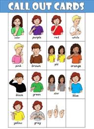 American Sign Language Colors Worksheets Teaching