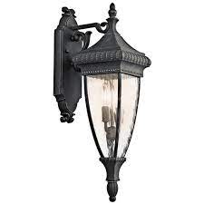 Kichler Lighting Kichler Outdoor Wall Light With Clear Glass In Black W Gold Finish 49131bkg Destin Outdoor Wall Lantern Wall Lantern Outdoor Wall Lighting