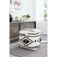 A wide variety of white pouf options are available to you, such as general use, design style, and material. Black And White Tribal 20 Inch Square Pouf Overstock 29360382